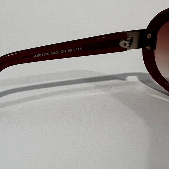 NWOT Armani Exchange Oversized Wrap Aviator Sunglasses Brown / Pink - Picture 9 of 10